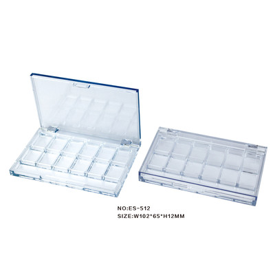 全透明12色唇冻盒 眼影盒 带刷槽ES-512
