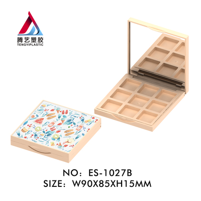 方形带顶片九宫格眼影盘